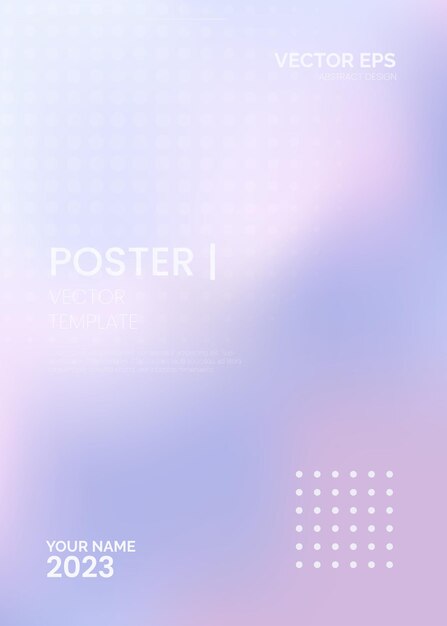 Vector Abstract Template With Gradient Background Text and Geometric Shapes Soft Lilac