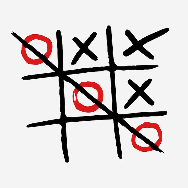 Vector abstract tictactoe