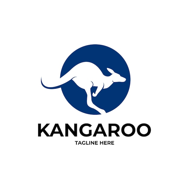 Vector abstract van het logo kangoeroe silhouet