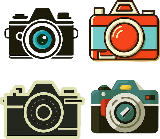 Vector abstract vector photography camera icon template