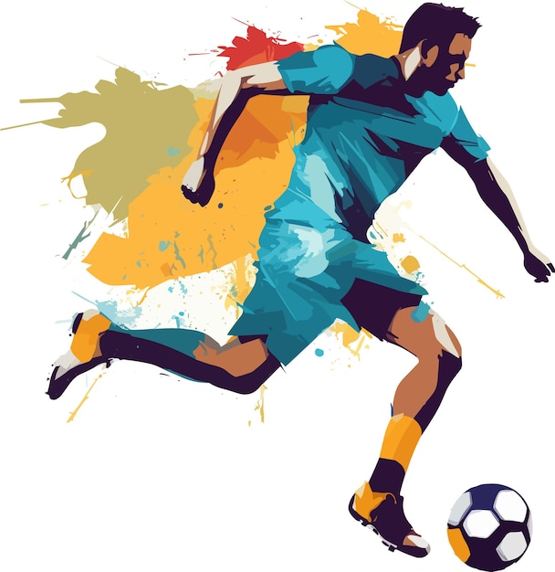 Vector abstract voetbal voetbal splash schilderij