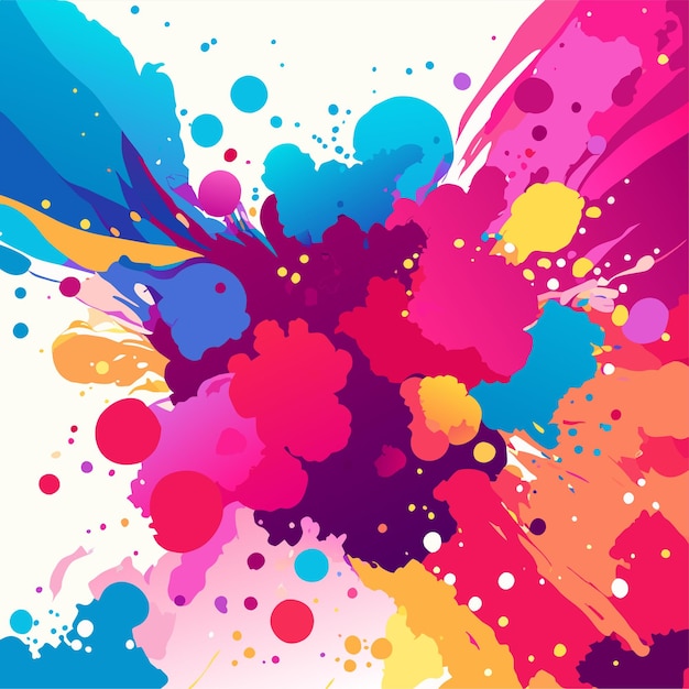 vector abstract watercolor splash hand drawn design