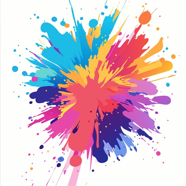 vector abstract watercolor splash hand drawn design