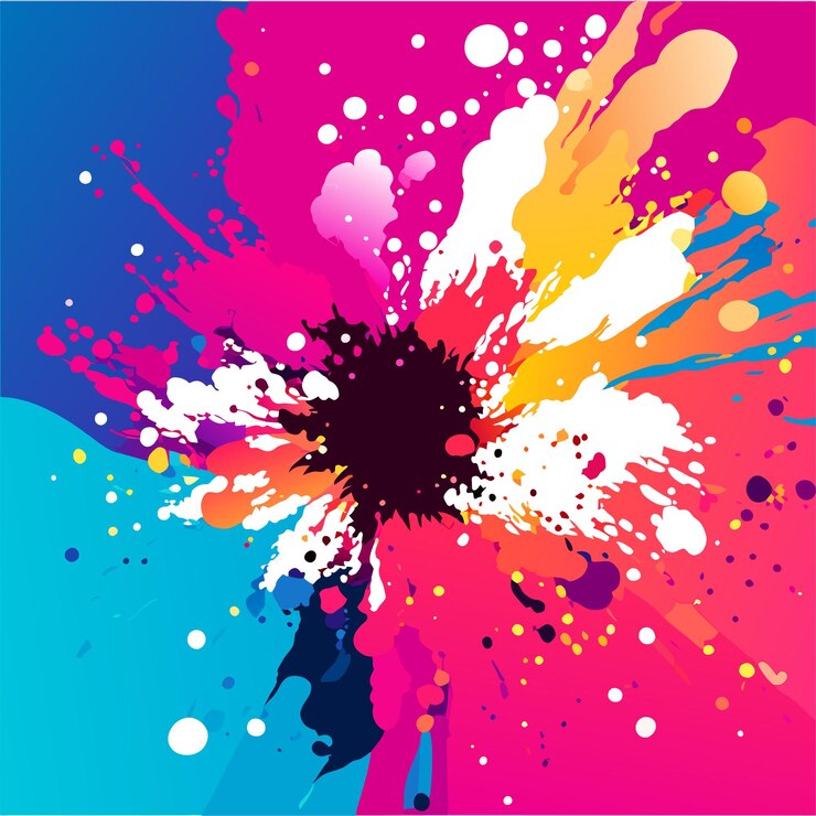 Vector vector abstract watercolor splash hand drawn design