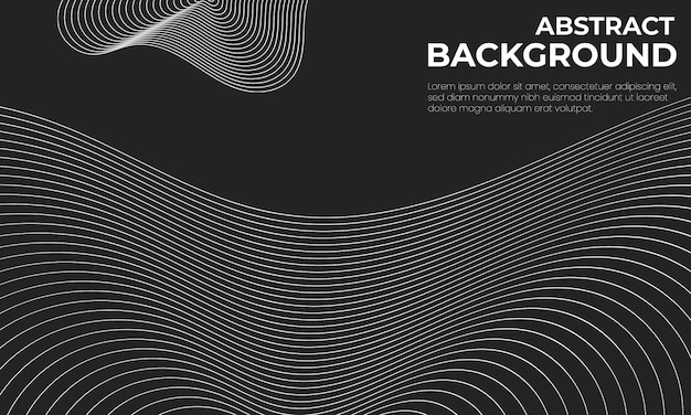 vector abstract waves background with black background