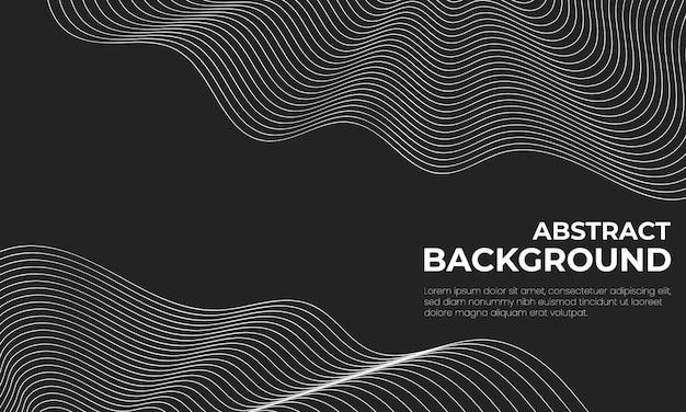 vector abstract waves background with black background