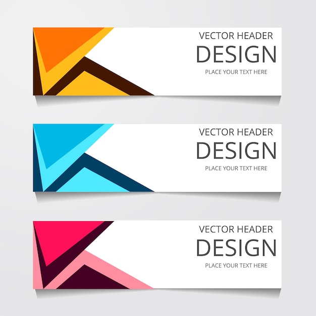 Vector vector abstract web banner design template collection of web banner template abstract geometric web design banner template header landing page web design elements