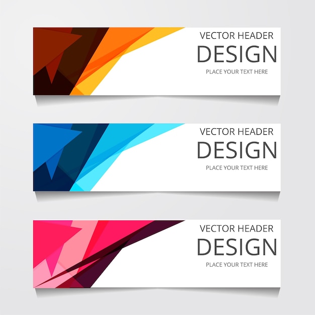 Vector abstract web banner design template collection of web banner template abstract geometric web design banner template header landing page web design elements