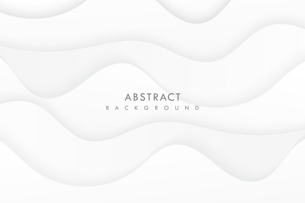 Vector abstract white gradient paper cut background