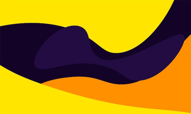 ベクトル抽象的な黄色紫背景風景バナー