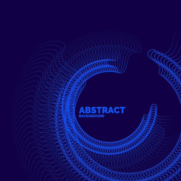 Vector abstracte achtergrond met dynamische golven, lijn en deeltjes. illustratie geschikt voor ontwerp