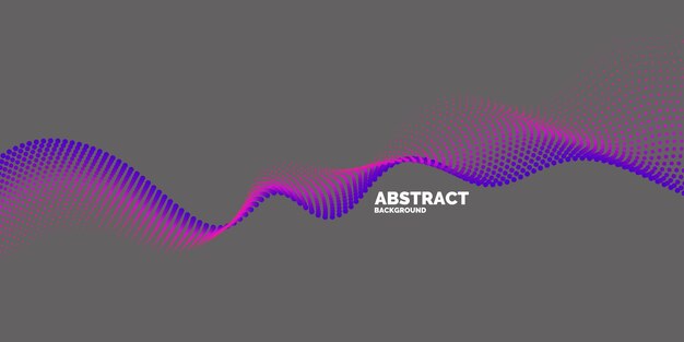 Vector abstracte achtergrond met dynamische golven, lijn en deeltjes. Illustratie geschikt voor ontwerp