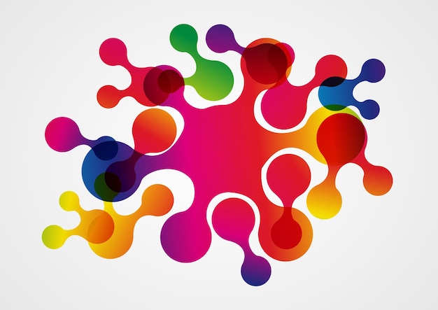 Vector Abstracte achtergrond met regenboog cirkels