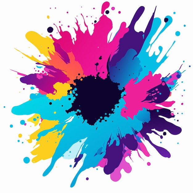 Vector vector abstracte aquarel splash hand getrokken ontwerp