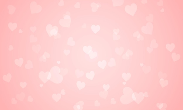 Vector abstracte bokeh achtergrond met hart voor Valentijnsdag