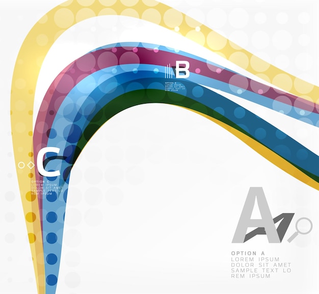 Vector abstracte golf lijnen achtergrond Sjabloon achtergrond voor workflow layout diagram aantal opties of webdesign