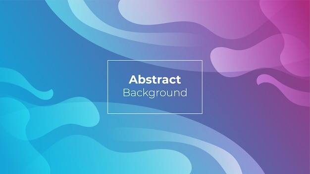 Vector abstracte moderne zachte golvende vormen achtergrond met blauwe en paarse gradiënt
