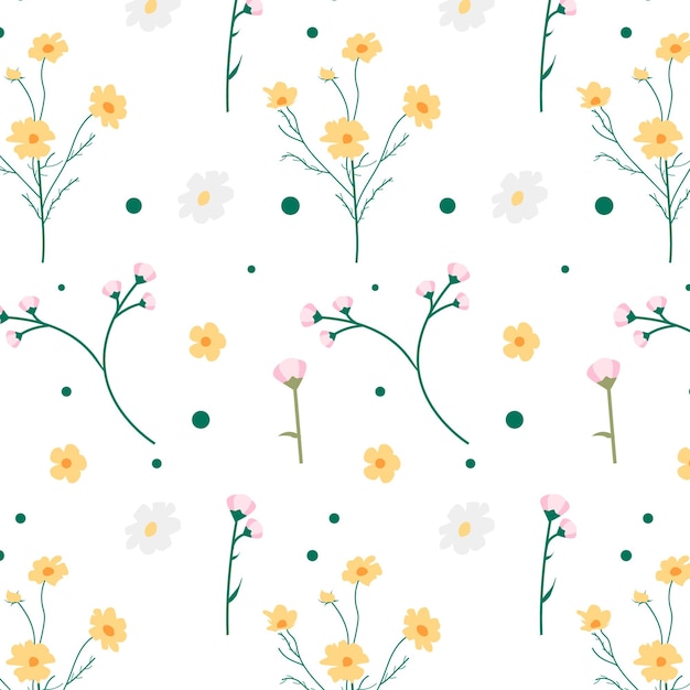 vector abstracte organische bloem witte achtergrond EPS-patroon