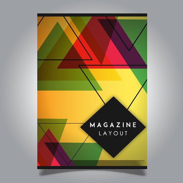 Vector abstracte tijdschrift lay-out sjabloon ontwerpen