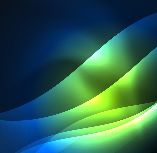 Vector vector abstracte verlichte neongolven