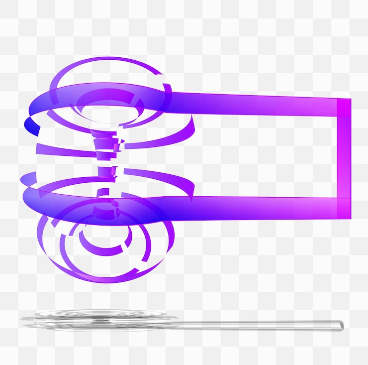 वेक्टर vector abstraction of a figure from colored lines on a transparent background