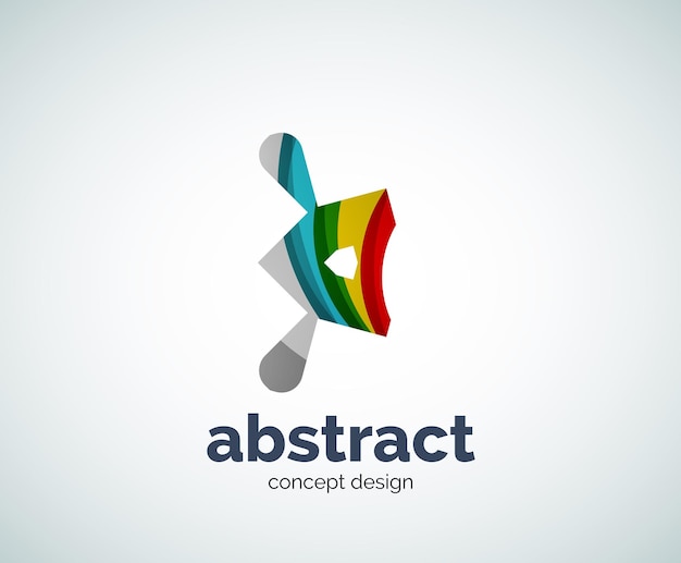 Vector abstruse shape logo template