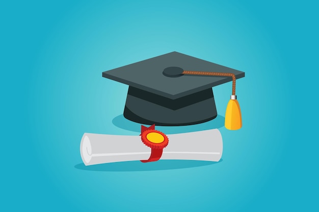 vector academic graduation education over design
