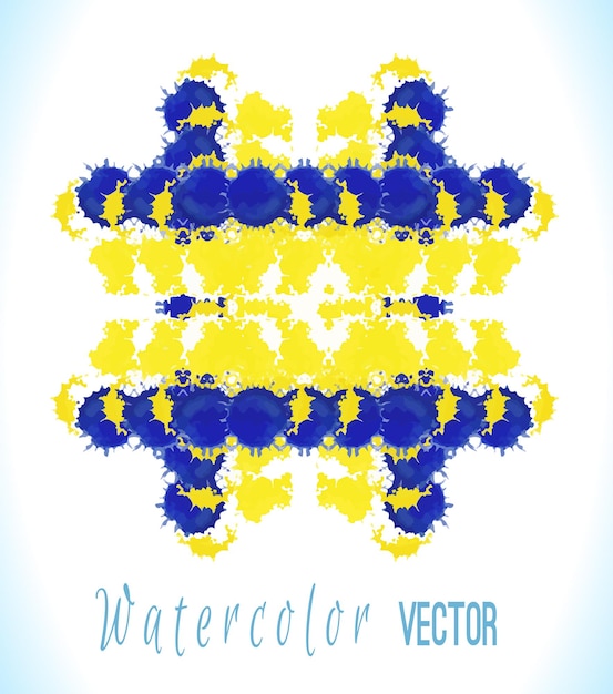 Vector achtergrond gemaakt van aquarel regenboog blobs kleurrijke verf druppels textuur