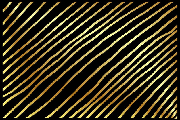 Vector achtergrond goud gouden diagonale lijn op witte hand tekenen schets op zwart