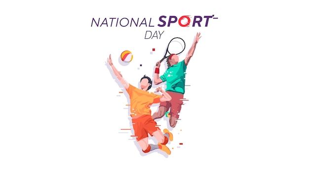 vector achtergrond, viering van de nationale sportdag