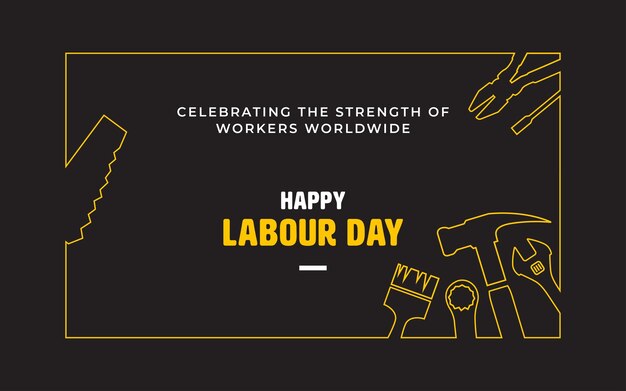 Vector achtergrondontwerp sjabloon voor Happy Labor Day