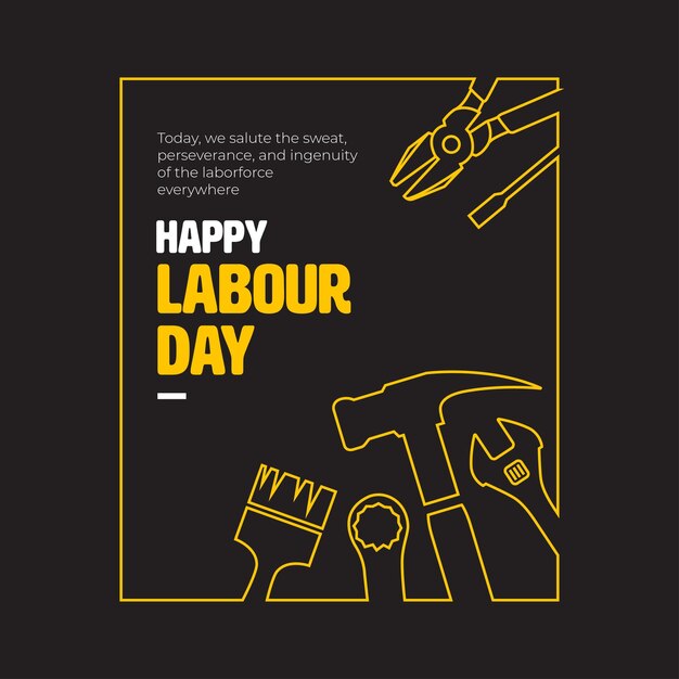 Vector achtergrondontwerp sjabloon voor Happy Labor Day