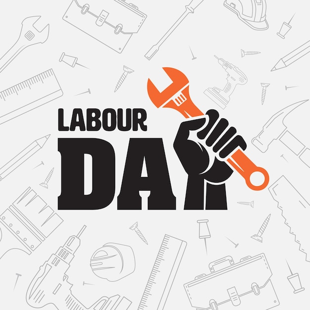 Vector achtergrondontwerp sjabloon voor Happy Labor Day