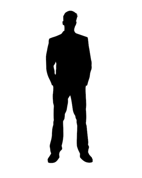 Vector adult man silhouette