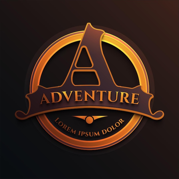 Vector vector adventure illustration logo