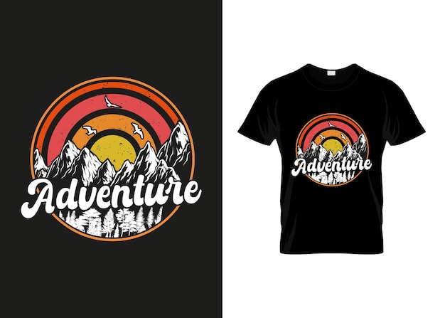 Vector adventure t shirt design