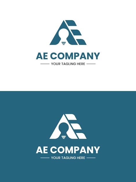 Vector ae energy logo design template