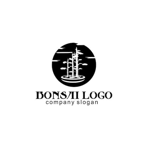 Vector afbeelding van bonsai plant logo