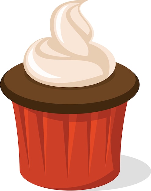 Vector afbeelding van een heerlijke cupcake voedsel illustratie