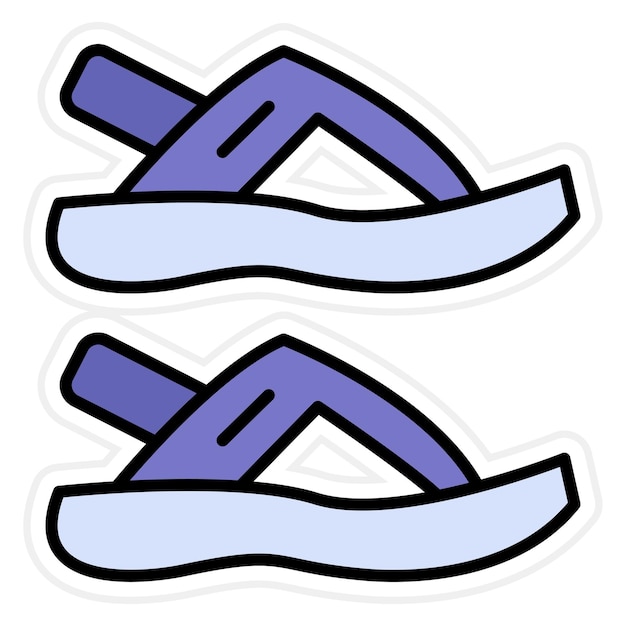 Vector vector afbeelding van het icoon van de sandalen kan worden gebruikt voor mode