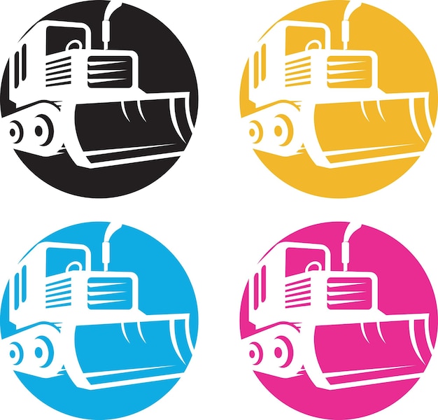 Vector afbeelding van logo's voor een bouwbedrijf geïsoleerd op transparante achtergrond
