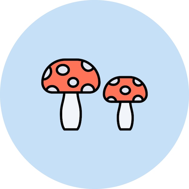 Vector afbeelding van paddenstoelpictogram Kan worden gebruikt voor Restaurant