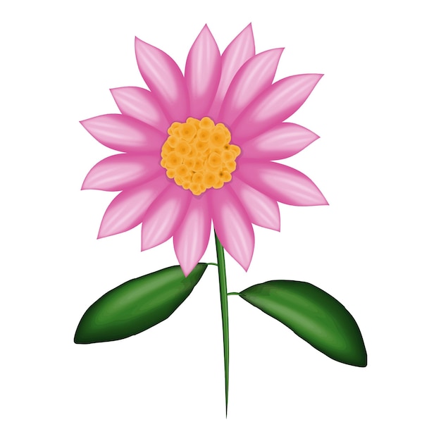 Vector afbeelding van roze mooie bloem