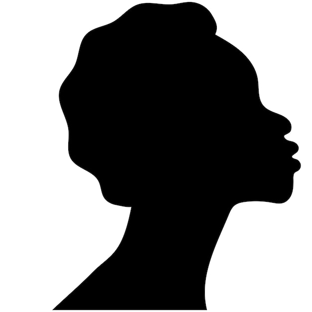 Vector african,american woman with curly hair. black history month. african american history.