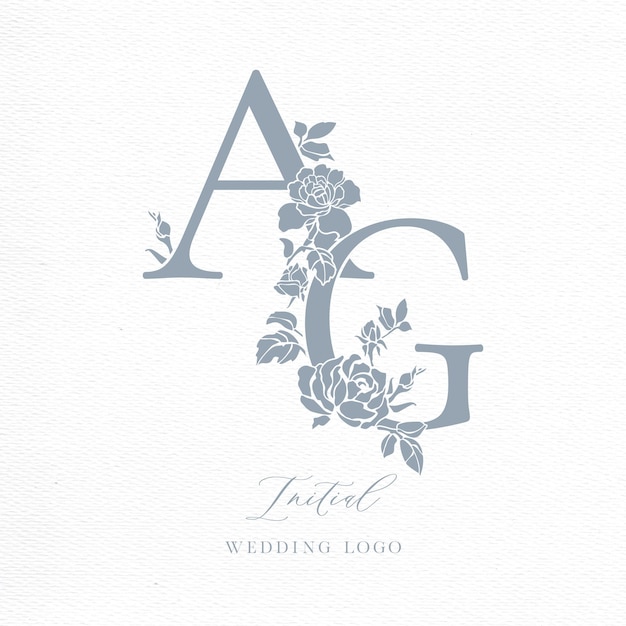 Vector vector ag initial wedding logo monogram