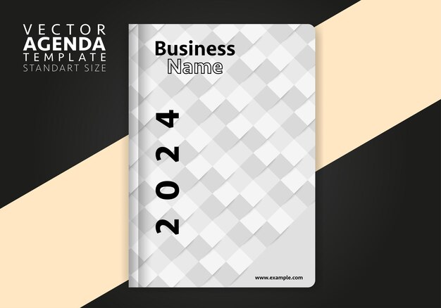 Vector vector agenda cover design. creative and minimal agenda cover template suitable for business