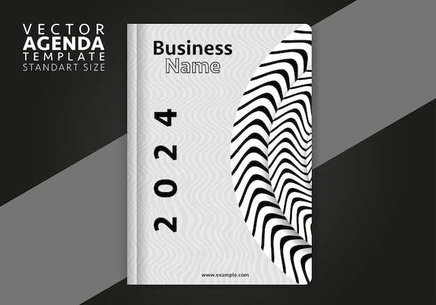 Vector agenda cover design. Creative and minimal agenda cover template suitable for workplace corpor