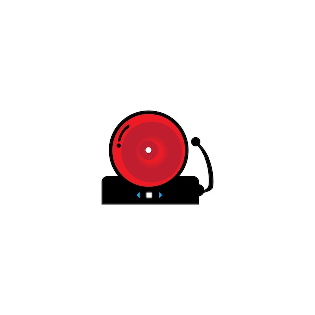 Vector Alarm bell logo icon template vector illustration