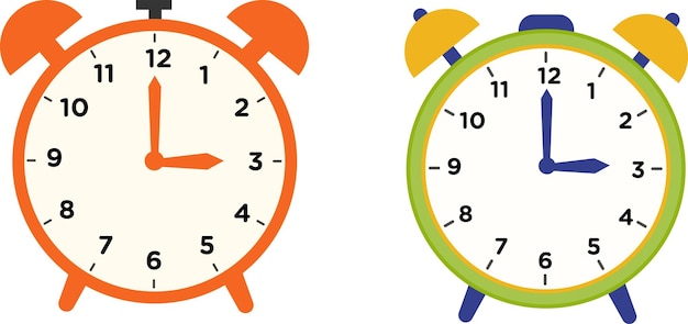 Vector vector alarm clock concept illustration