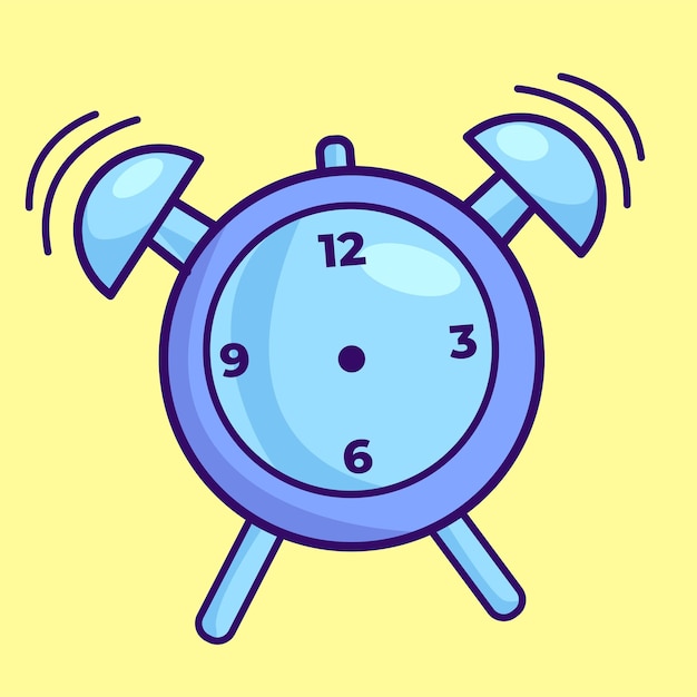 Vector Alarm Illustration Back to School Color Editable